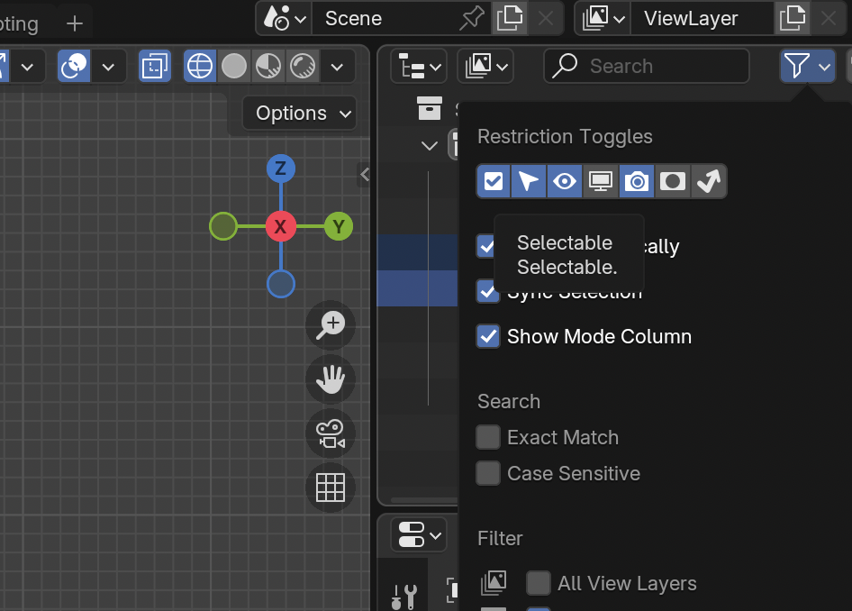 Selectableをアクティブにする